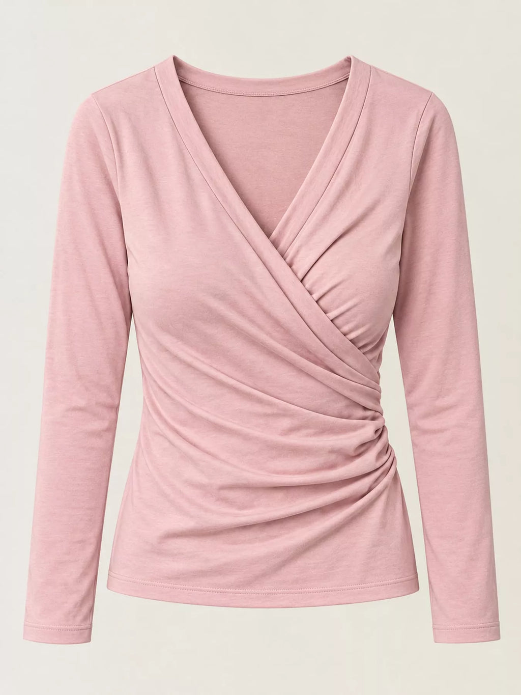 Full Size Surplice Long Sleeve T-Shirt Plus Size – Closet Crush